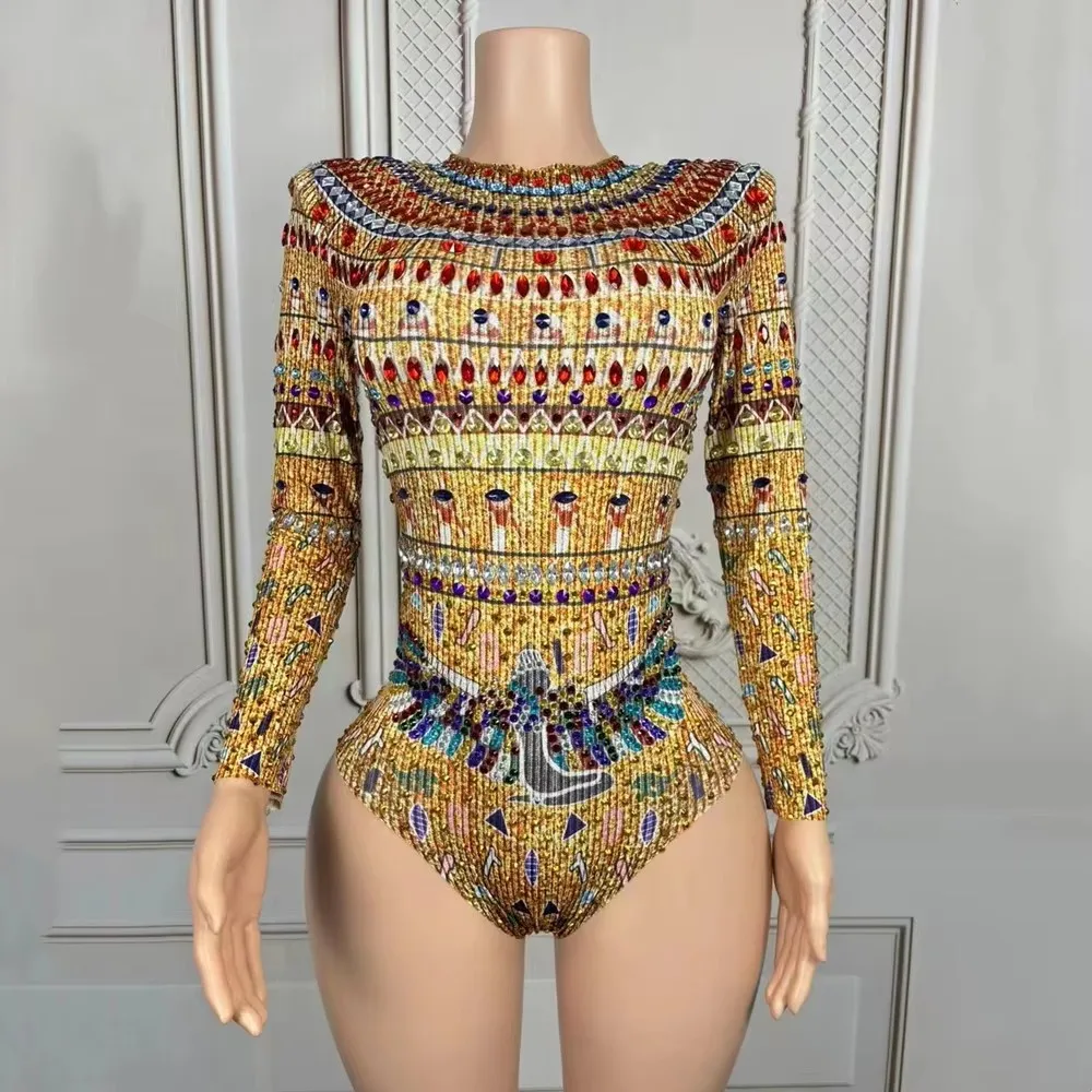 Shiny Rhinestones Dance Leotard for Women Colorful Print Bodysuit Nightclub Singer Dancer Bar Concert Performance Stage Wear
Shiny Rhinestones Dance Leotard for Women Colorful Print Bodysuit Nightclub Singer Dancer Bar Concert Performance Stage Wear