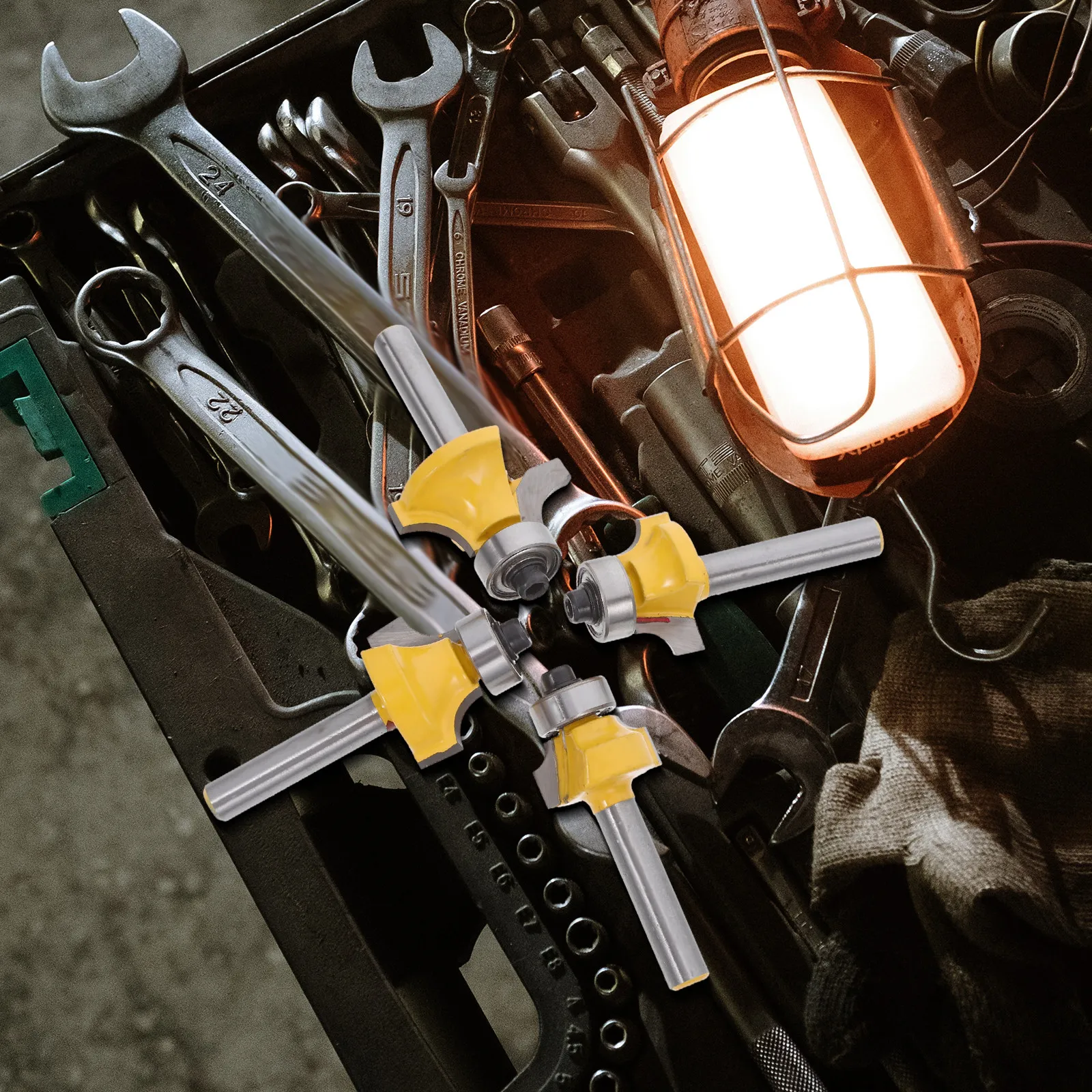 4Pcs Round Over Router Bit Milling Cutter Set Wood Edging Tool Steel Woodworking Cutting Tool Corner Round Over Bits for DIY
4Pcs Round Over Router Bit Milling Cutter Set Wood Edging Tool Steel Woodworking Cutting Tool Corner Round Over Bits for DIY