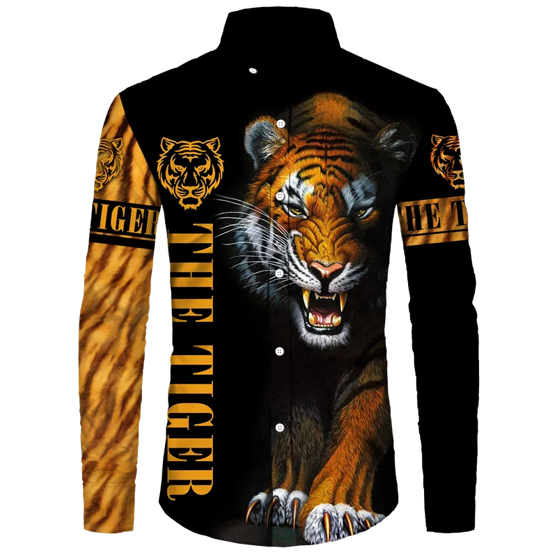 Tiger Printed Long Sleeved Shirt 3D Print Lion Autumn Long Sleeve shirts Men Street Clothing Outdoor Casual Fashion Men Clothes
Tiger Printed Long Sleeved Shirt 3D Print Lion Autumn Long Sleeve shirts Men Street Clothing Outdoor Casual Fashion Men Clothes