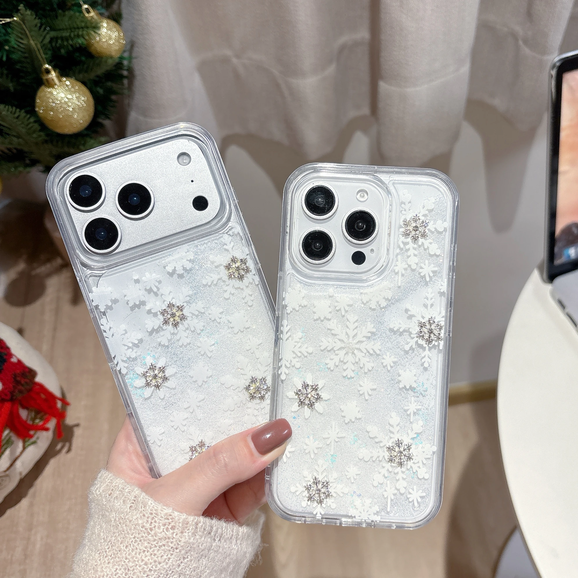 Shockproof Clear Snowflake Quicksand Case For iPhone 17 Pro Max 16 15 14 13, Slim White Sequins Hard Phone Cover Funda Conque
Shockproof Clear Snowflake Quicksand Case For iPhone 17 Pro Max 16 15 14 13, Slim White Sequins Hard Phone Cover Funda Conque