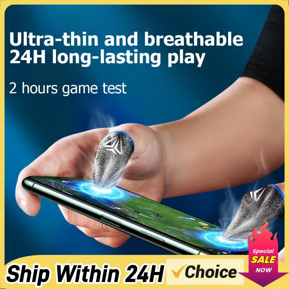 2 Pcs Mobile Game Controller Fingertip Gloves Phone Game Fingertip Cover Anti-Sweat Finger Sleeve for PUBG
2 Pcs Mobile Game Controller Fingertip Gloves Phone Game Fingertip Cover Anti-Sweat Finger Sleeve for PUBG