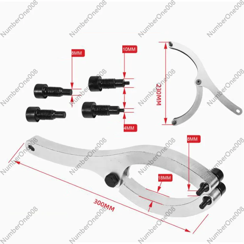230mm maximum excavator arm nut (including M4/M6/M8 pins) - Heavy Duty Hydraulic Cylinder Piston Wrench Kit
230mm maximum excavator arm nut (including M4/M6/M8 pins) - Heavy Duty Hydraulic Cylinder Piston Wrench Kit