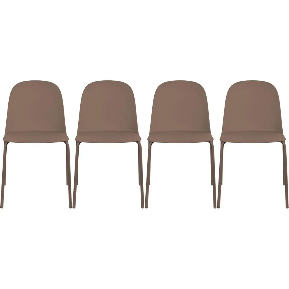 Stackable Arm Dining Chairs with Plastic Seats and Metal Legs for Indoor & Outdoor Use, Brown
Stackable Arm Dining Chairs with Plastic Seats and Metal Legs for Indoor & Outdoor Use, Brown