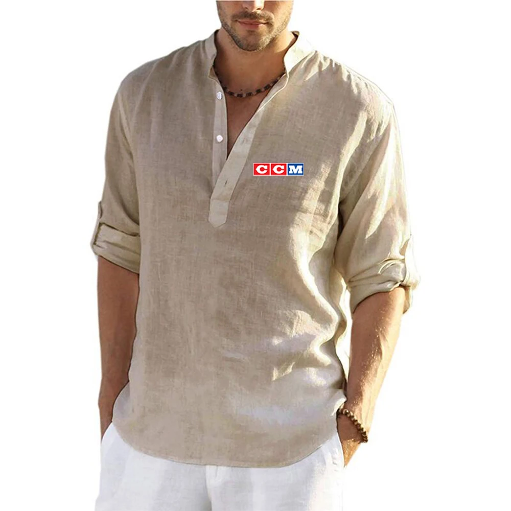 2025 Summer Man's CCM Logo Print High Street Fashion Leisure Comfortable Solid Color Simple Versatile Flax Long Sleeve T-shirt
2025 Summer Man's CCM Logo Print High Street Fashion Leisure Comfortable Solid Color Simple Versatile Flax Long Sleeve T-shirt