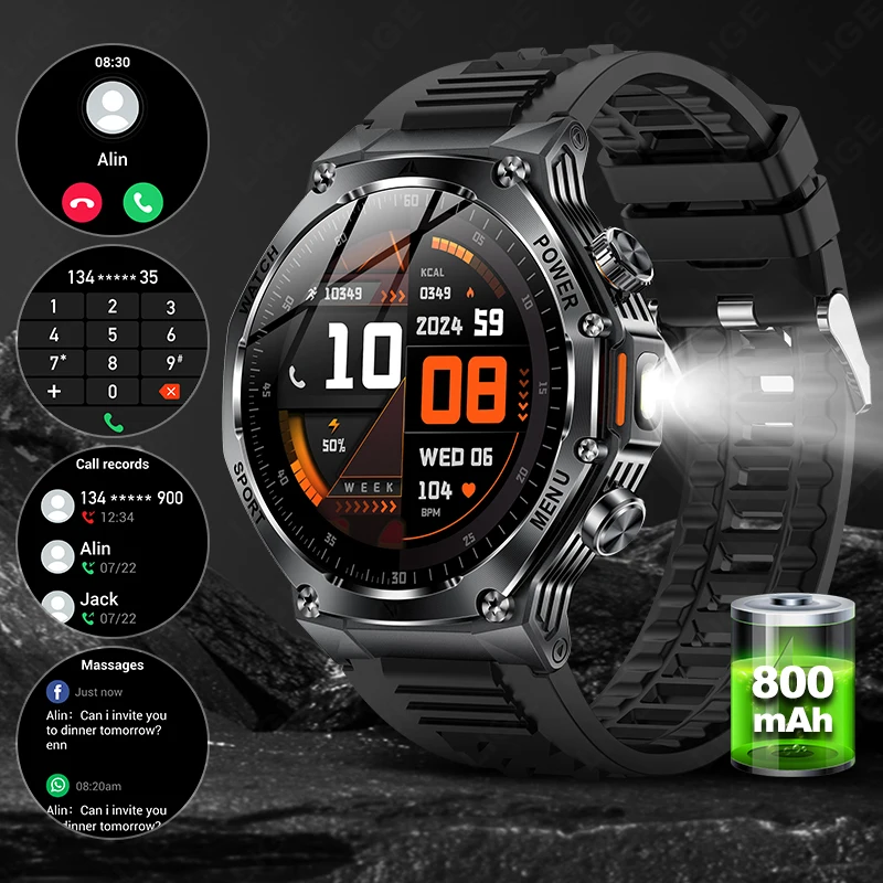 LIGE Men Smart Watch Waterproof Outdoor Sport Watches 2025 Smartwatch Bluetooth Call 1.8-inch Screen 800mAh Ultra Long Battery
LIGE Men Smart Watch Waterproof Outdoor Sport Watches 2025 Smartwatch Bluetooth Call 1.8-inch Screen 800mAh Ultra Long Battery