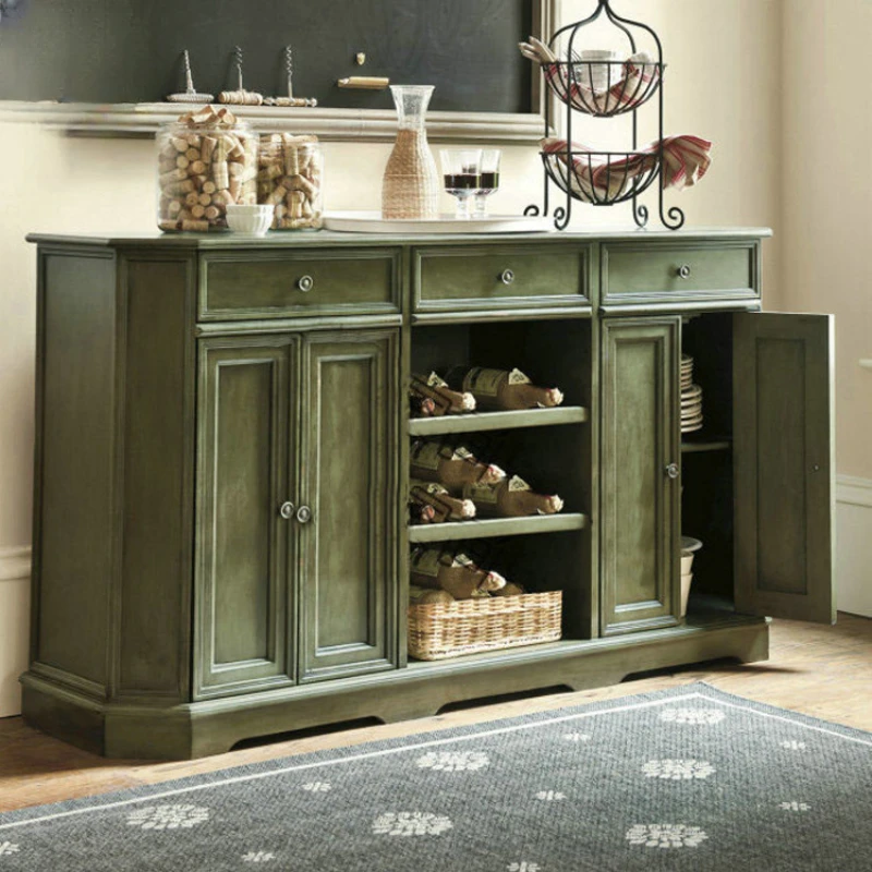 Customized American style rural solid wood restaurant sideboards, cupboards, cabinets, French vintage green vintage storage
Customized American style rural solid wood restaurant sideboards, cupboards, cabinets, French vintage green vintage storage