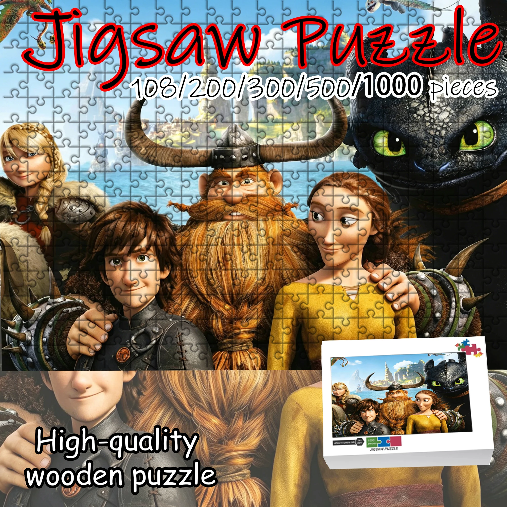 Dragon Master Jigsaw Puzzle 108/200/300/500/1000 Pcs, Stress Relief Gift for Adult Fans,High quality
Dragon Master Jigsaw Puzzle 108/200/300/500/1000 Pcs, Stress Relief Gift for Adult Fans,High quality