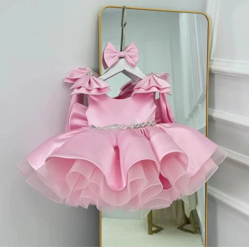 Elegant Pink Bow Girls Party Princess Dress Hostess Wedding Ceremony Flower Girl Outfit Birthday Prom Dresess for Girl Gala Chr
Elegant Pink Bow Girls Party Princess Dress Hostess Wedding Ceremony Flower Girl Outfit Birthday Prom Dresess for Girl Gala Chr