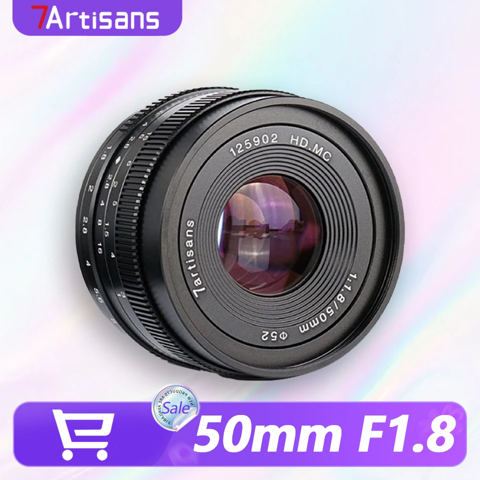 7Artisans 50mm F1.8 APS-C Manual Prime Lens Large Aperture 75mm Equivalent for Sony E Fuji X Canon EF-M Nikon Z M4/3 Camera
7Artisans 50mm F1.8 APS-C Manual Prime Lens Large Aperture 75mm Equivalent for Sony E Fuji X Canon EF-M Nikon Z M4/3 Camera