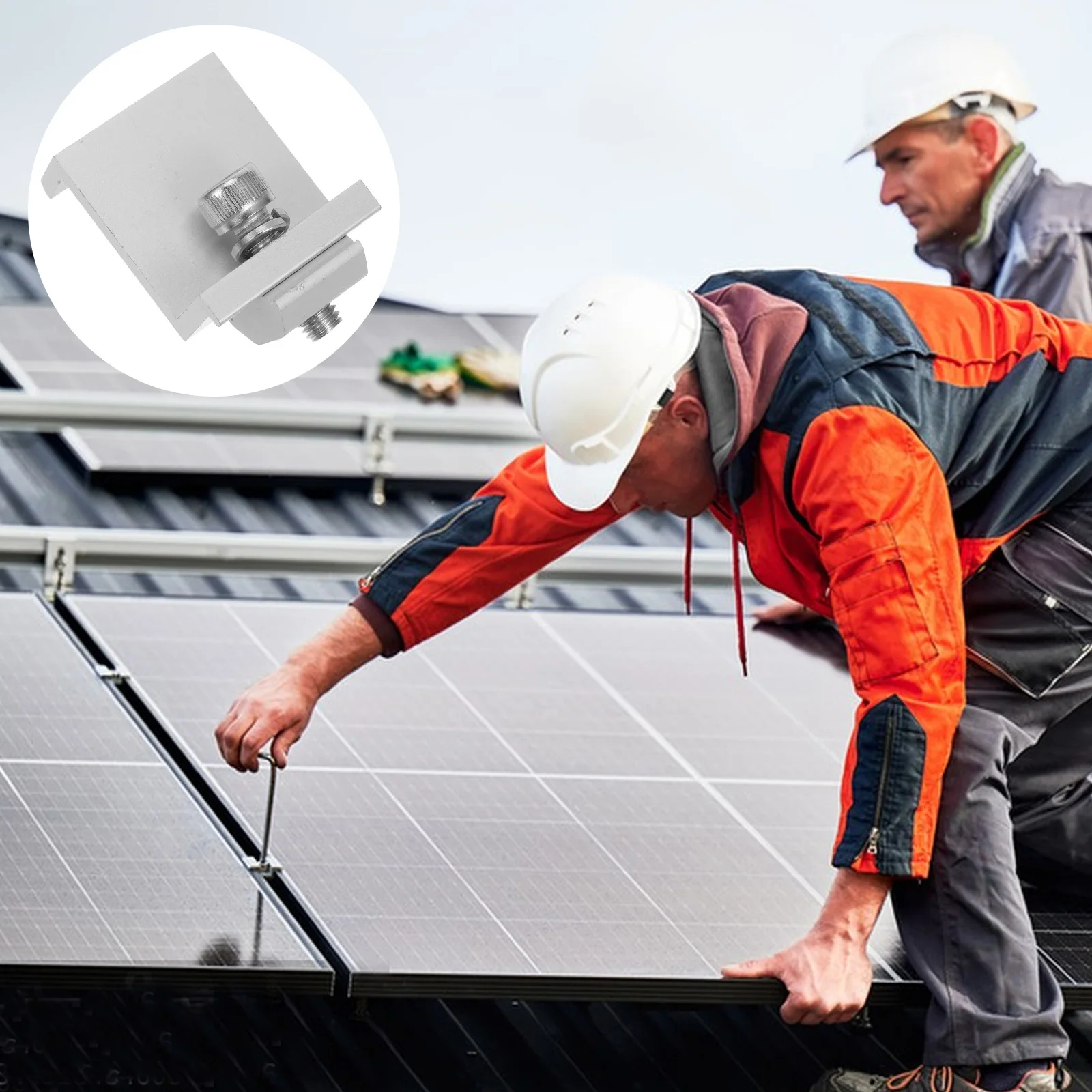 12Pcs Solar Panel Side Pressure Block Aluminum Alloy Clips Outdoor Fixed Brackets for Solar Photovoltaic System Installation 
12Pcs Solar Panel Side Pressure Block Aluminum Alloy Clips Outdoor Fixed Brackets for Solar Photovoltaic System Installation