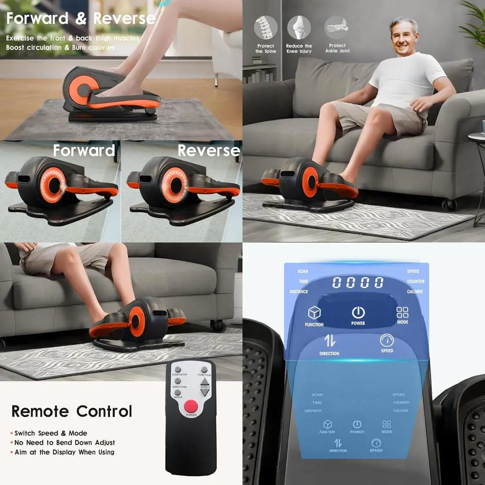 Бесшумный и компактный настольный эллиптический тренажер для тренировки ног с пультом дистанционного управления
Бесшумный и компактный настольный эллиптический тренажер для тренировки ног с пультом дистанционного управления