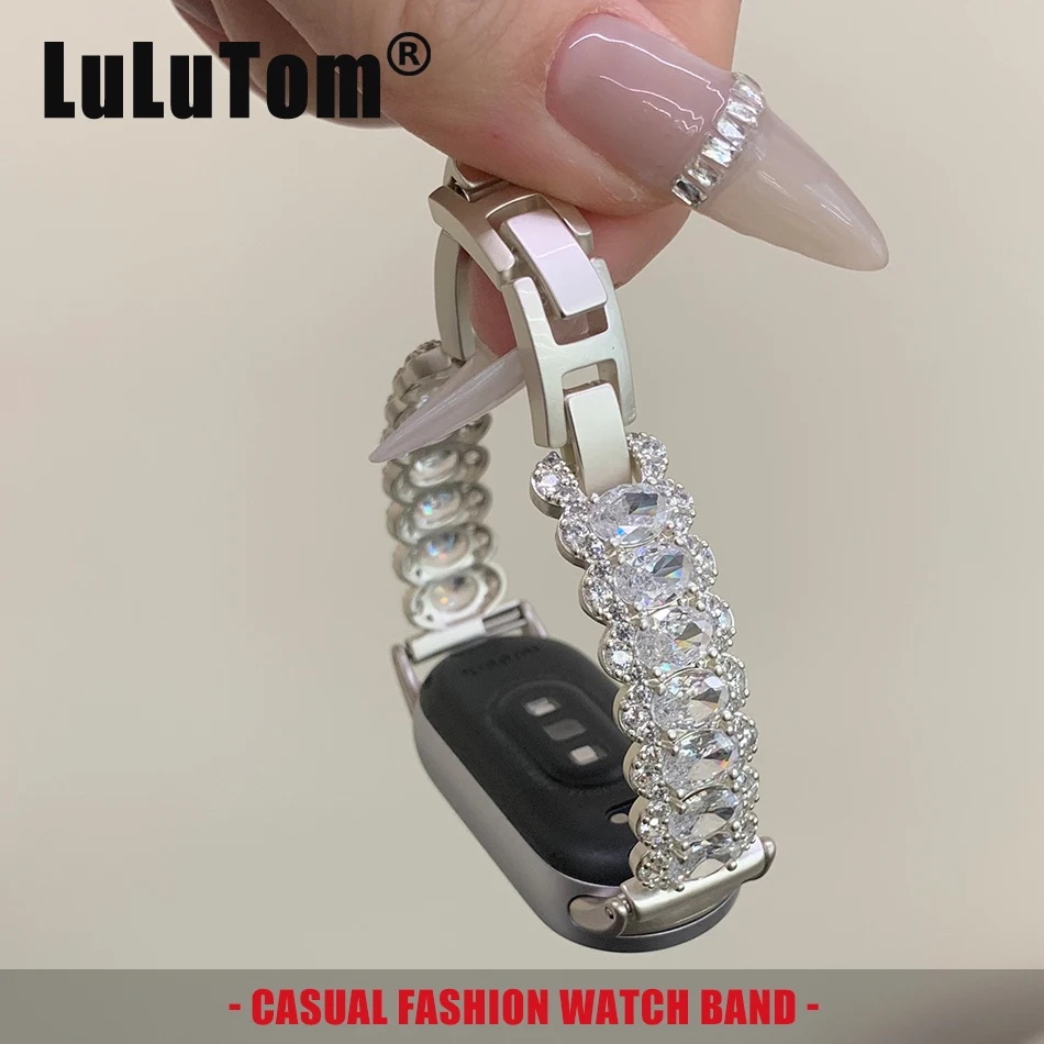 Luxury Jewelry Oval Full Diamond Bracelet Watch Band For Xiaomi Mi Band 10 9 8 Pro Strap For Miband 8Pro 9 Pro Replace Wristband
Luxury Jewelry Oval Full Diamond Bracelet Watch Band For Xiaomi Mi Band 10 9 8 Pro Strap For Miband 8Pro 9 Pro Replace Wristband