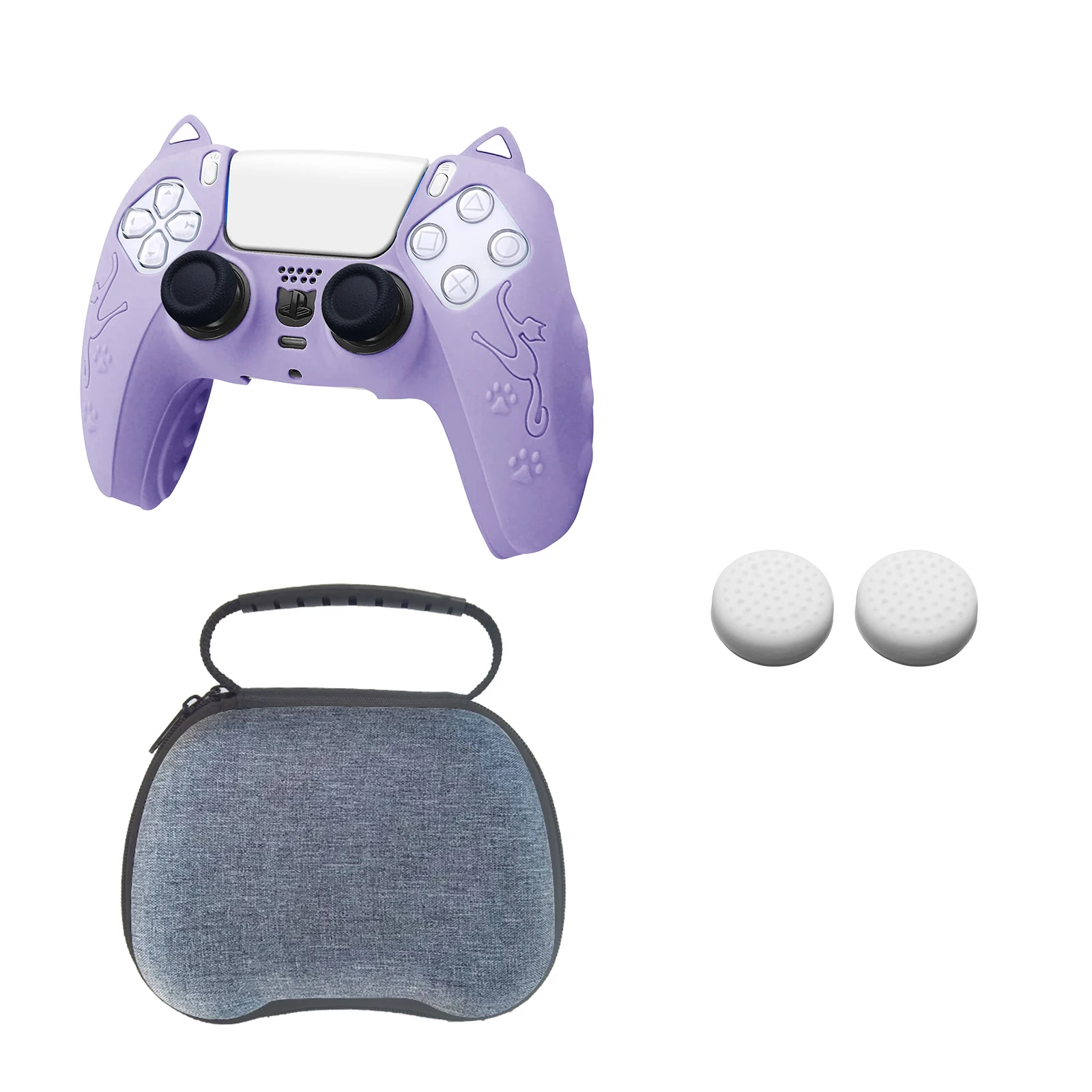 Чехол для геймпада 3 в 1, коробка для SONY PS5, PlayStation5, милые кошачьи уши, колпачки для большого пальца, силиконовый чехол для контроллера, защитные чехлы для сумок
Чехол для геймпада 3 в 1, коробка для SONY PS5, PlayStation5, милые кошачьи уши, колпачки для большого пальца, силиконовый чехол для контроллера, защитные чехлы для сумок