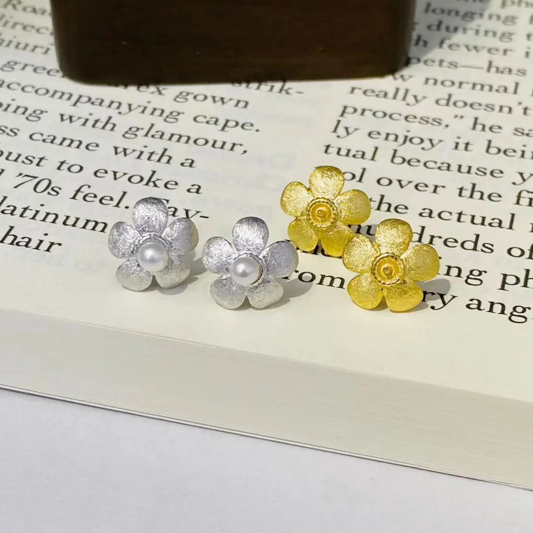 Flower S925 Sterling Silver Earrings Mount Findings Settings Base Mounting Parts Accessory for 3-3.5mm Pearls 5 pairs/lot
Flower S925 Sterling Silver Earrings Mount Findings Settings Base Mounting Parts Accessory for 3-3.5mm Pearls 5 pairs/lot