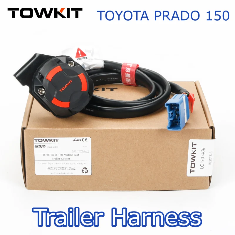 For CRUISER PRADO LC150 Trailer Wiring Harness Eur 13/7 pin trailer RV tail light signal Australia 12/7 pin LC150 Trailer Kit
For CRUISER PRADO LC150 Trailer Wiring Harness Eur 13/7 pin trailer RV tail light signal Australia 12/7 pin LC150 Trailer Kit