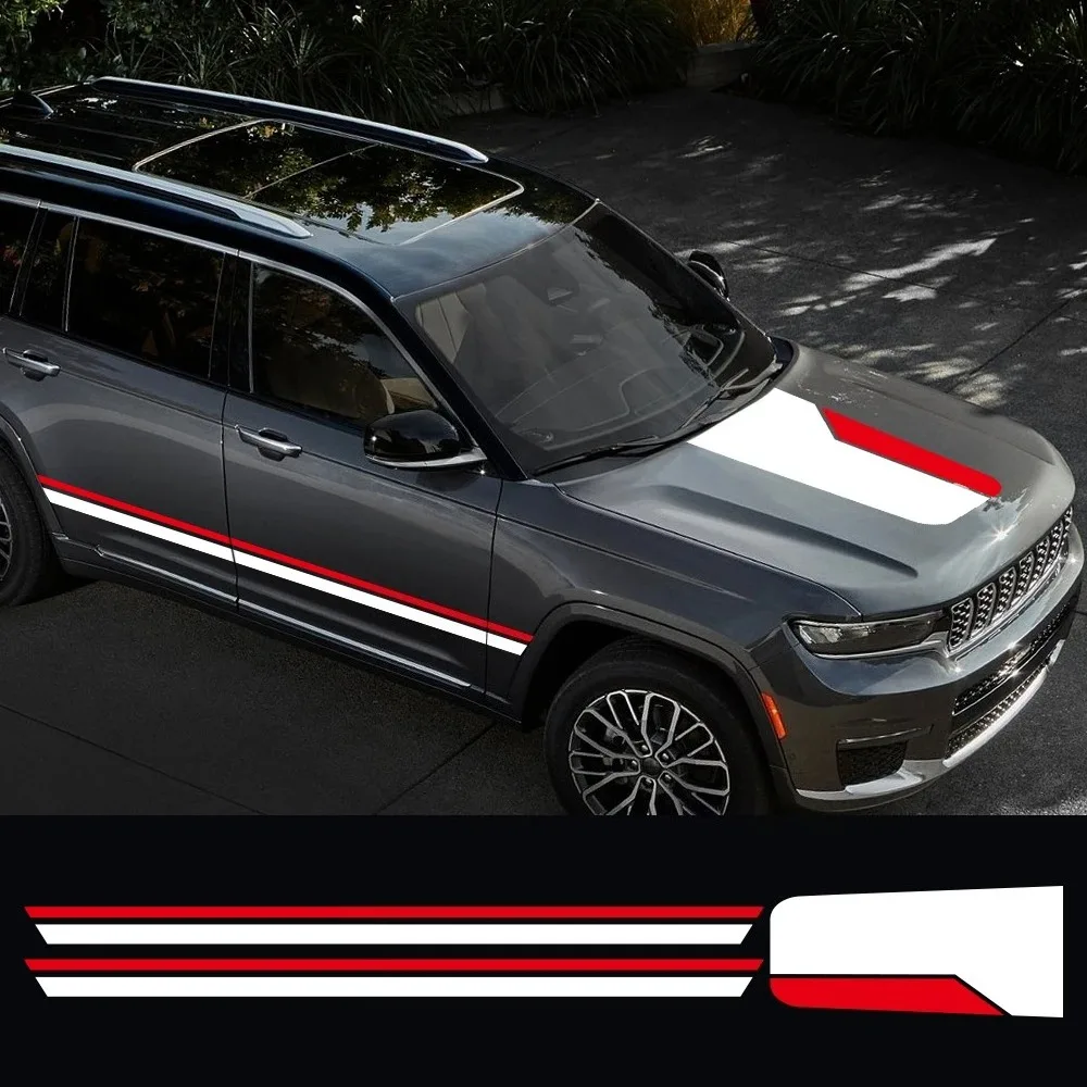 For Jeep Grand Cherokee Car Engine Hood Stickers Auto Door Side Skirts Long Striped Vinyl Decals Car Decor Stickers Accessories
For Jeep Grand Cherokee Car Engine Hood Stickers Auto Door Side Skirts Long Striped Vinyl Decals Car Decor Stickers Accessories