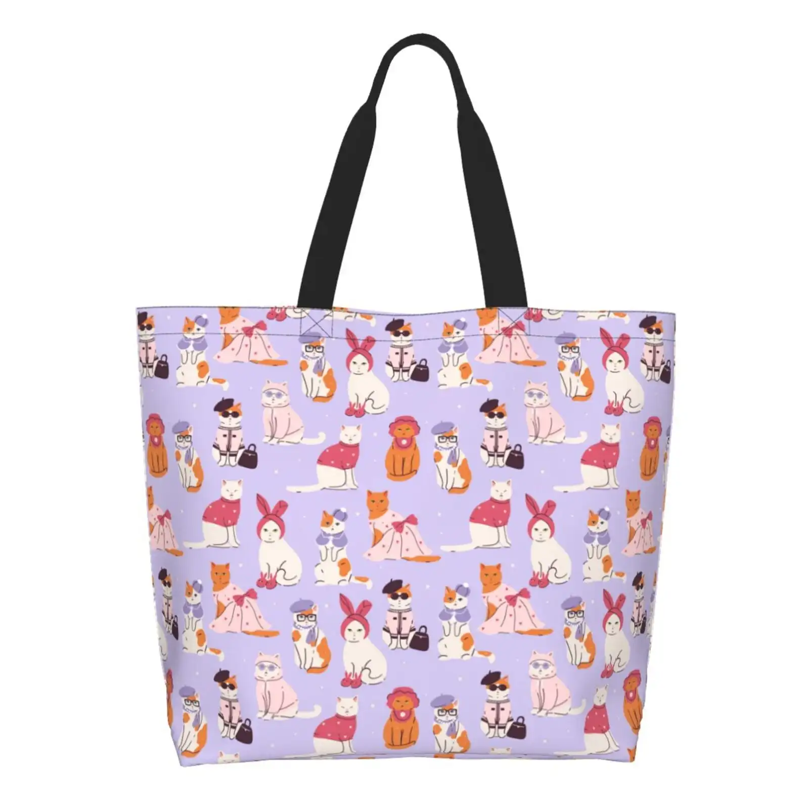 Модная женская большая сумка с принтом кошек, складная большая сумка, большие сумки на плечо, сумка с верхней ручкой для путешествий, работы
Модная женская большая сумка с принтом кошек, складная большая сумка, большие сумки на плечо, сумка с верхней ручкой для путешествий, работы