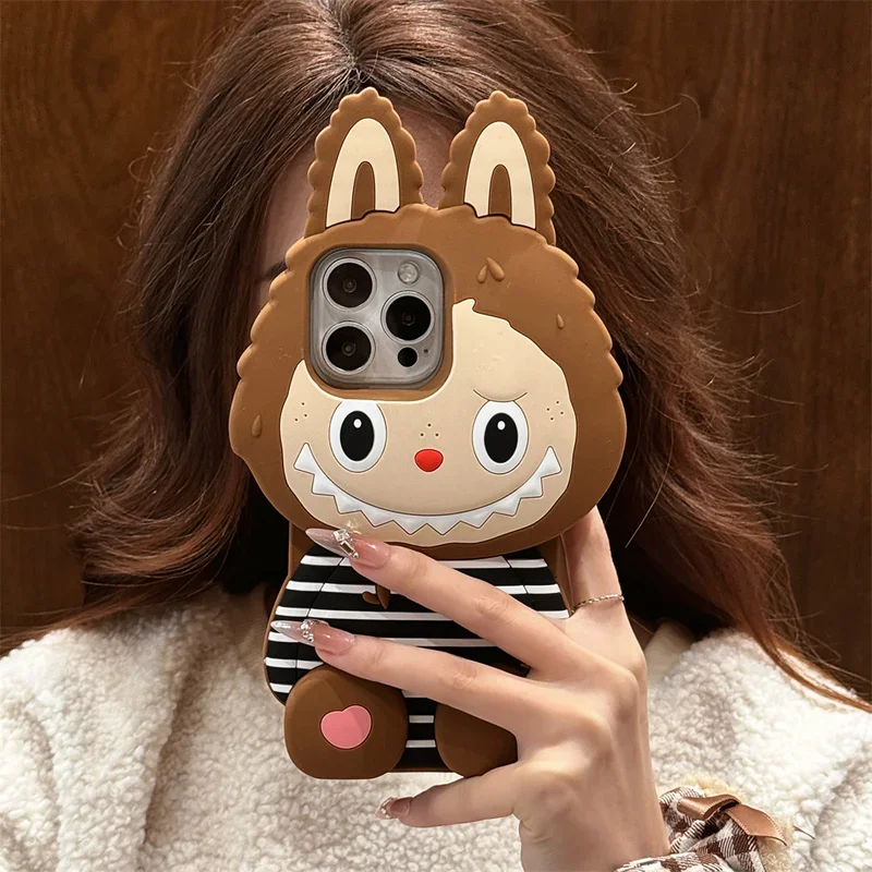 For iPhone 16 Pro Max 15 14 Plus 13 12 Pro Max New Kawaii 3D Cartoon Stripe Labubu Phone Cases Y2k Soft Silicone Cover
For iPhone 16 Pro Max 15 14 Plus 13 12 Pro Max New Kawaii 3D Cartoon Stripe Labubu Phone Cases Y2k Soft Silicone Cover