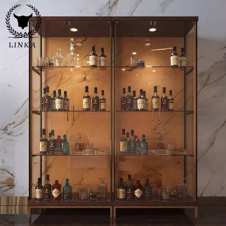Modern and simple stainless steel glass wine cabinet, light luxury household partition floor cabinet SUS 304
Modern and simple stainless steel glass wine cabinet, light luxury household partition floor cabinet SUS 304