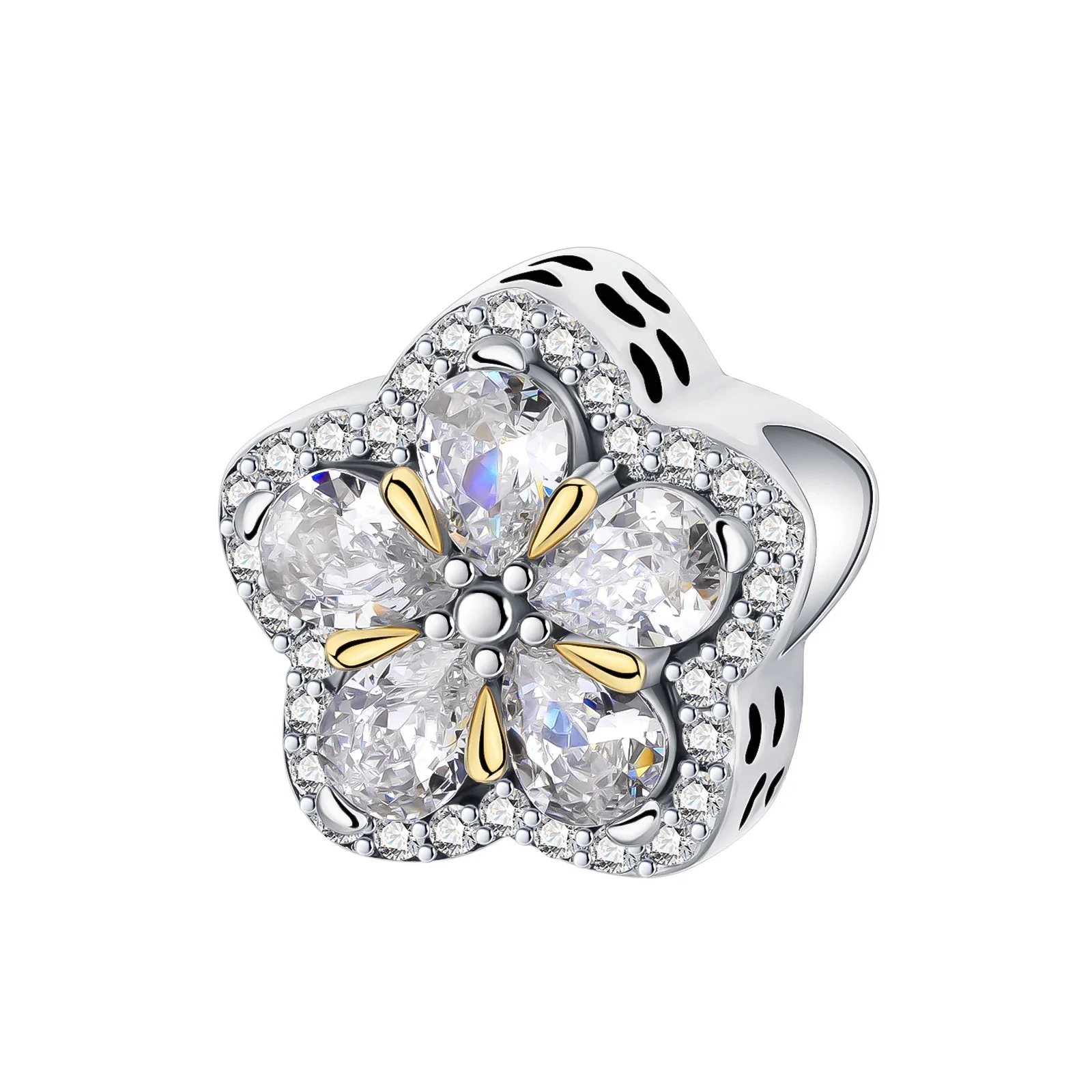 925 Sterling Silver Pendant Flower Diamond Golden Charms Fit Original Pandora Bracelet Charm Beads Necklace Diy Women Jewelry
925 Sterling Silver Pendant Flower Diamond Golden Charms Fit Original Pandora Bracelet Charm Beads Necklace Diy Women Jewelry