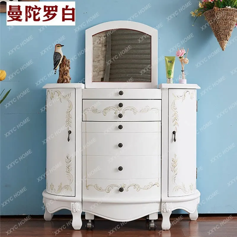 Lpainted dresser flip cover makeup table multi-functional desk simple economical small dresser with mirror
Lpainted dresser flip cover makeup table multi-functional desk simple economical small dresser with mirror