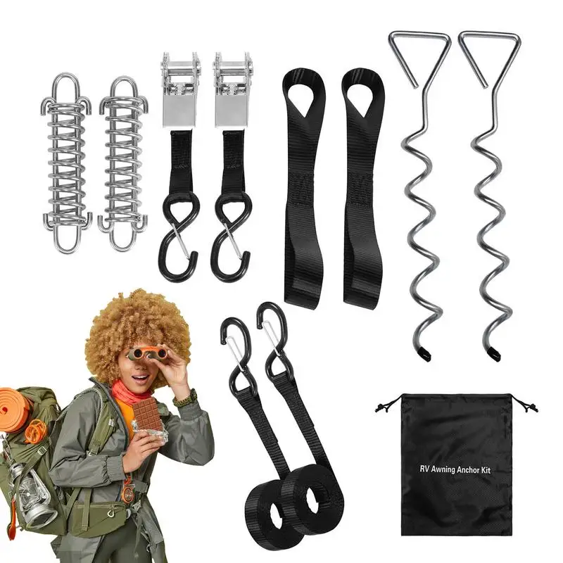 RV Awning Tie Down Kit Travel Trailer Spring RV Anchor Stakes Waterproof Large Tent Trampoline Tie Down Tools Travel Trailer
RV Awning Tie Down Kit Travel Trailer Spring RV Anchor Stakes Waterproof Large Tent Trampoline Tie Down Tools Travel Trailer