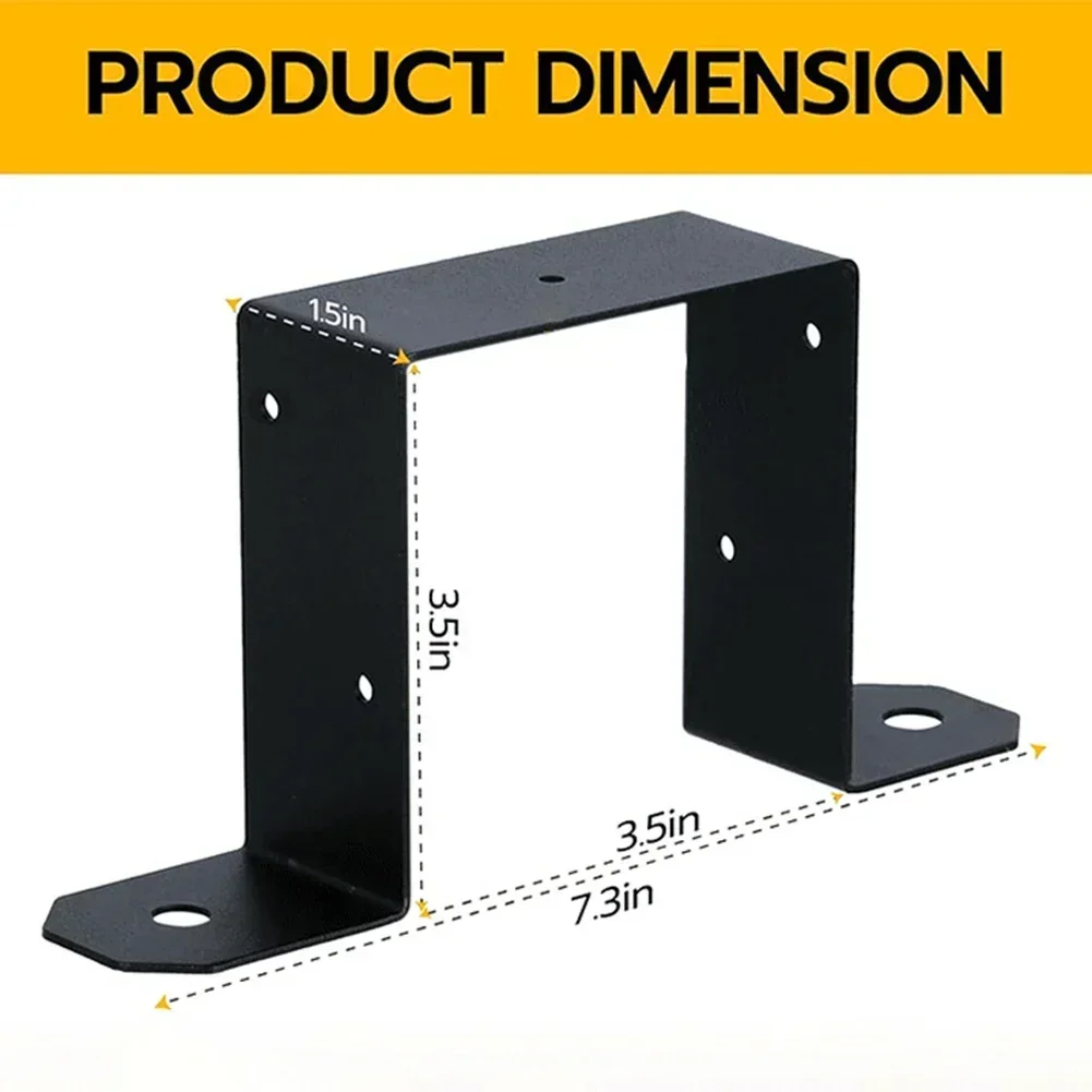 Metal Fence Support 4x4 Post Bracket Carbon Steel Material Robust Construction Black U Brackets Set 3.5 X 3.5 Inches
Metal Fence Support 4x4 Post Bracket Carbon Steel Material Robust Construction Black U Brackets Set 3.5 X 3.5 Inches