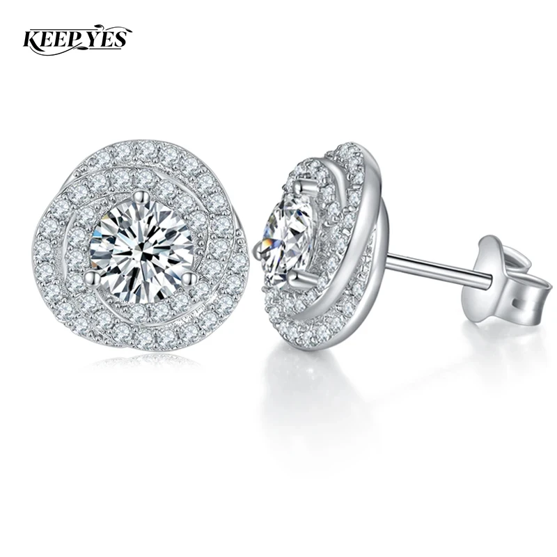 KEEP YES 5mm 1.0ct Full Moissanite Studs Earrings for Women Round Cut Wedding Fine Jewelry S925 Sterling Silver Earring GRA
KEEP YES 5mm 1.0ct Full Moissanite Studs Earrings for Women Round Cut Wedding Fine Jewelry S925 Sterling Silver Earring GRA