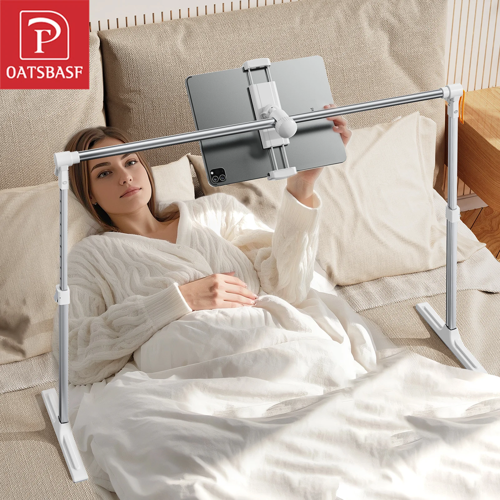 Oatsbasf Foldable Tablet Stand Phone Holder for Bed Multifunctional Rack Height Adjustable Phone Tablet Bracket for 4.7-12.9"
Oatsbasf Foldable Tablet Stand Phone Holder for Bed Multifunctional Rack Height Adjustable Phone Tablet Bracket for 4.7-12.9"