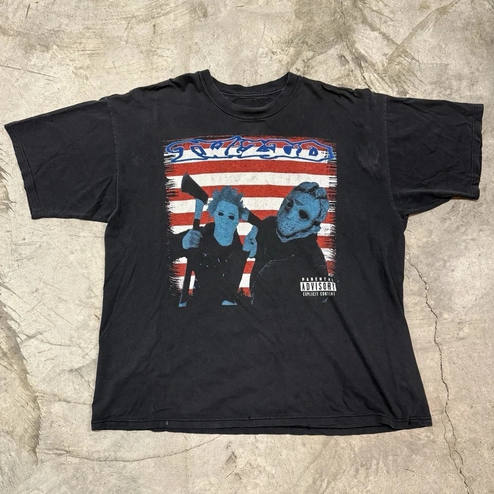 Винтажная рубашка Twiztid с рэп-группой 2000, выцветший альбом Boxy, промо ICP, американская футболка, мужская футболка в стиле хип-хоп, рок, женский топ с короткими рукавами
Винтажная рубашка Twiztid с рэп-группой 2000, выцветший альбом Boxy, промо ICP, американская футболка, мужская футболка в стиле хип-хоп, рок, женский топ с короткими рукавами