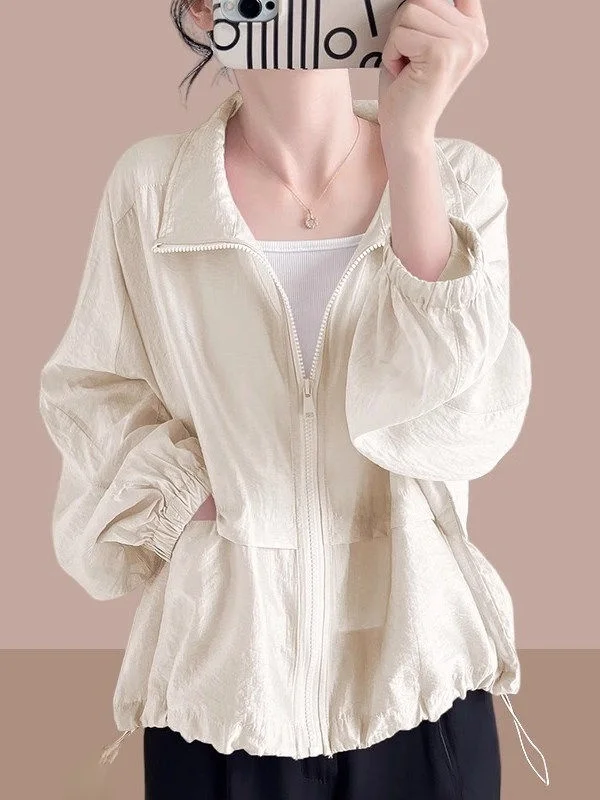 Short Women's Summer 2026 New Popular Lightweight Casual All-match Sun Protection Outerwear Breathable Long Sleeve Zipper Jacket
Short Women's Summer 2026 New Popular Lightweight Casual All-match Sun Protection Outerwear Breathable Long Sleeve Zipper Jacket