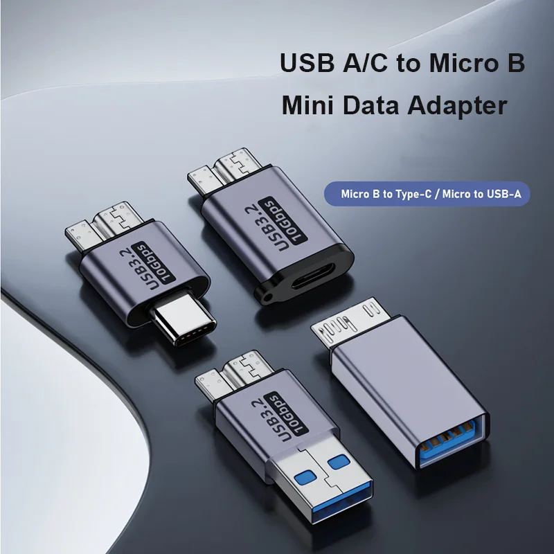 Micro B USB C 3.0 Male to Type C Female Adapter Type-C USB3.0 Micro B Connector for External Hard Drive Disk HDD Cable Adapter
Micro B USB C 3.0 Male to Type C Female Adapter Type-C USB3.0 Micro B Connector for External Hard Drive Disk HDD Cable Adapter