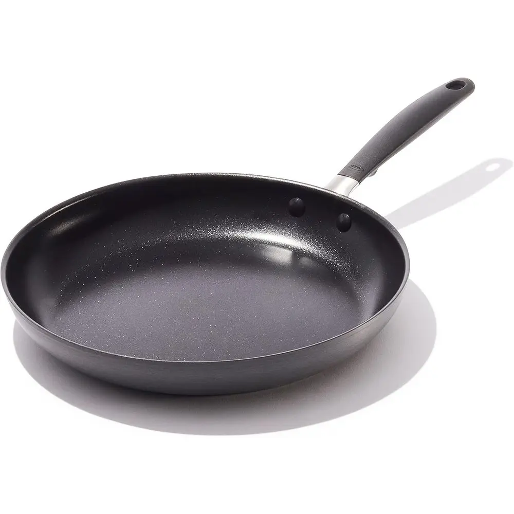 12 Nonstick Hard Anodized Aluminum Frying Pan with POA-ree Design in Black
12 Nonstick Hard Anodized Aluminum Frying Pan with POA-ree Design in Black