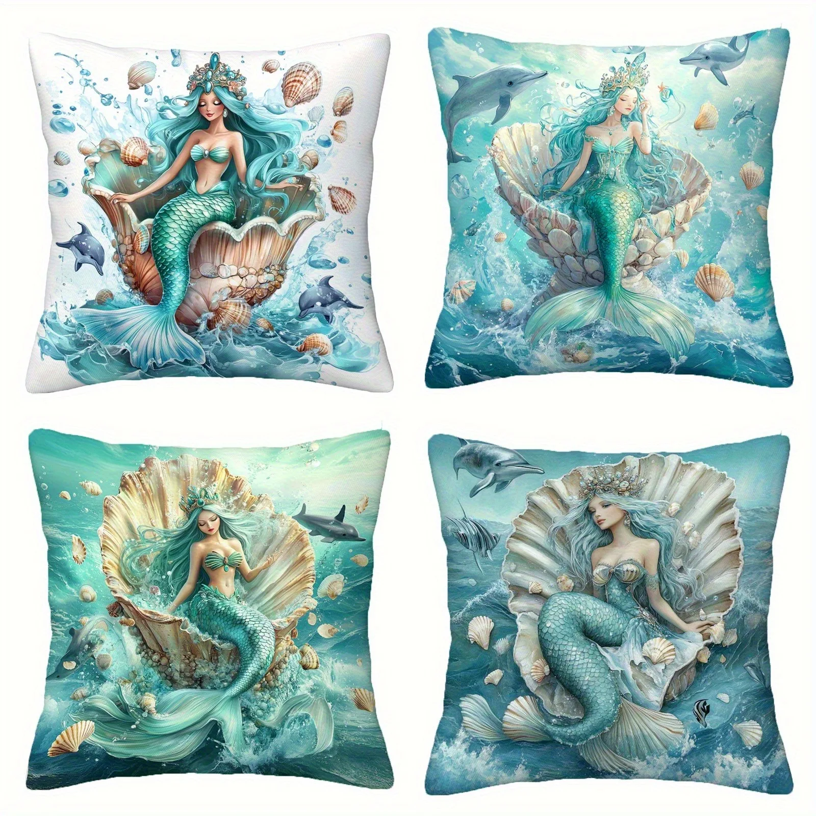 Очаровательная наволочка для подводной подушки «Русалка» — наволочка с принтом ракушек и дельфинов для дивана, спальни, гостиной
Очаровательная наволочка для подводной подушки «Русалка» — наволочка с принтом ракушек и дельфинов для дивана, спальни, гостиной