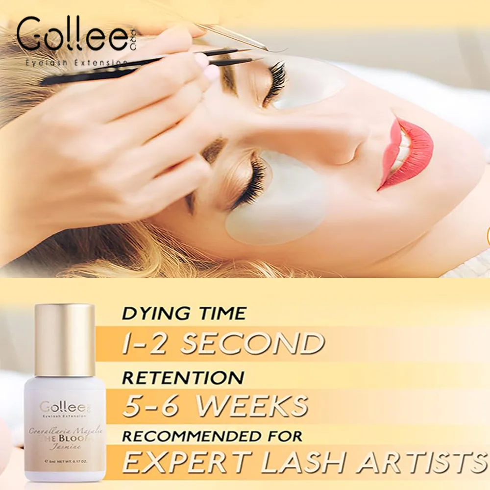 Gollee 1s Eyelash Extension Glue Fast Drying Light floral scent Professional Eyelash Adhesive Waterproof Lashes Supplies Makeup
Gollee 1s Eyelash Extension Glue Fast Drying Light floral scent Professional Eyelash Adhesive Waterproof Lashes Supplies Makeup