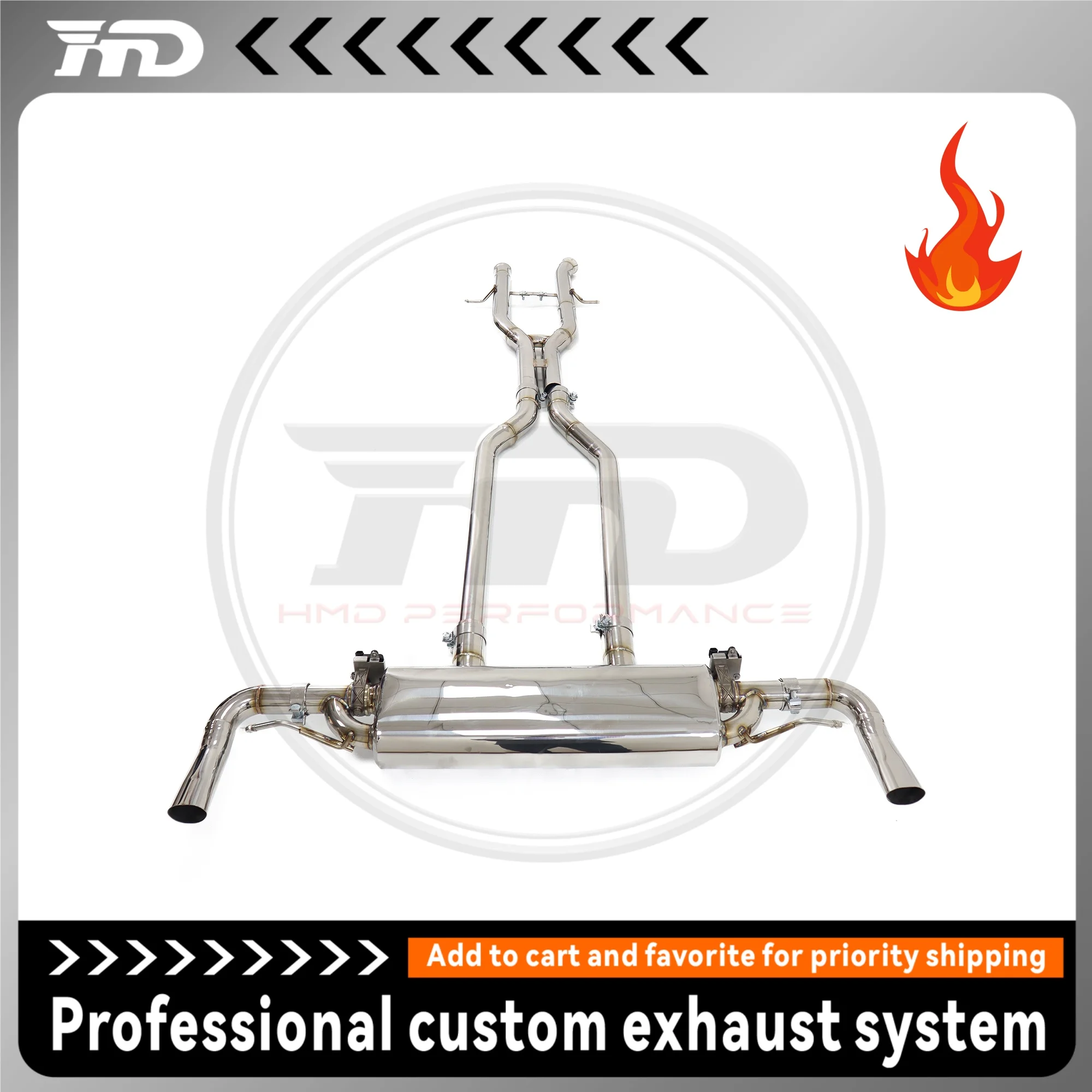 HMD Exhaust System Stainless Steel Performance Catback for Mercedes Benz AMG GLE63 W166 5.5T 2015-2018 Muffler With Valve
HMD Exhaust System Stainless Steel Performance Catback for Mercedes Benz AMG GLE63 W166 5.5T 2015-2018 Muffler With Valve