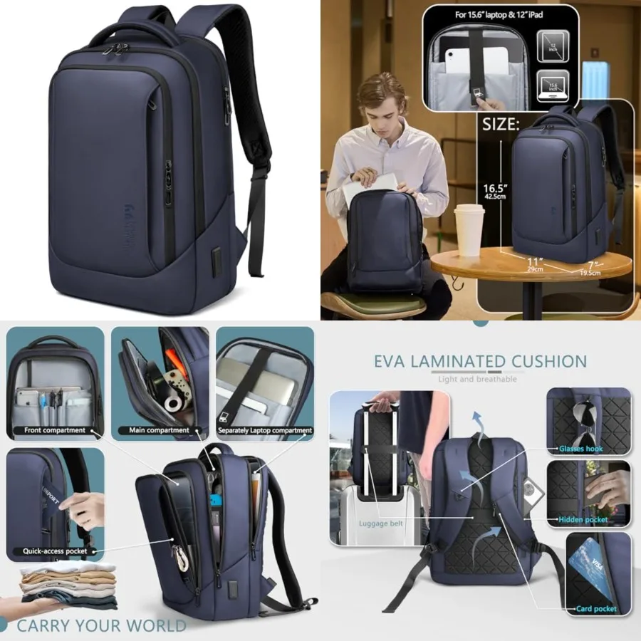 Laptop Backpack for Men with USB Charging Port Water-Resistant for Computer Bag Durable High-Tech Daypack Casual Backpack for B
Laptop Backpack for Men with USB Charging Port Water-Resistant for Computer Bag Durable High-Tech Daypack Casual Backpack for B