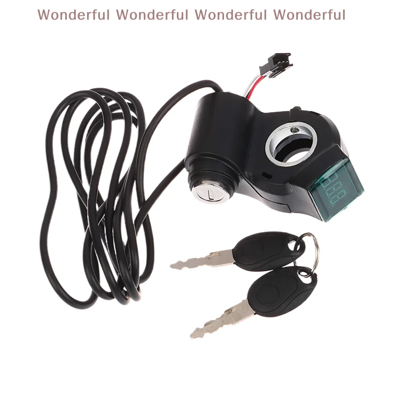 Electric Scooter Handlebar Ignition Key 12V-99V Motorcycle Accessory E-Bike Power Switch Lock with Display And Thumb Throttle
Electric Scooter Handlebar Ignition Key 12V-99V Motorcycle Accessory E-Bike Power Switch Lock with Display And Thumb Throttle