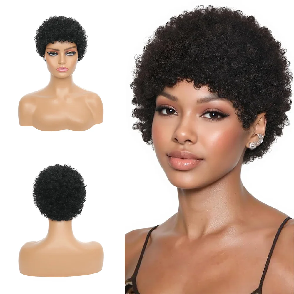 Kinky Curly Pixie Cut Wig Synthetic Short Hair Suitable for African Women Daily Theme Party Natural Fluffy Soft Heat-Resistant
Kinky Curly Pixie Cut Wig Synthetic Short Hair Suitable for African Women Daily Theme Party Natural Fluffy Soft Heat-Resistant