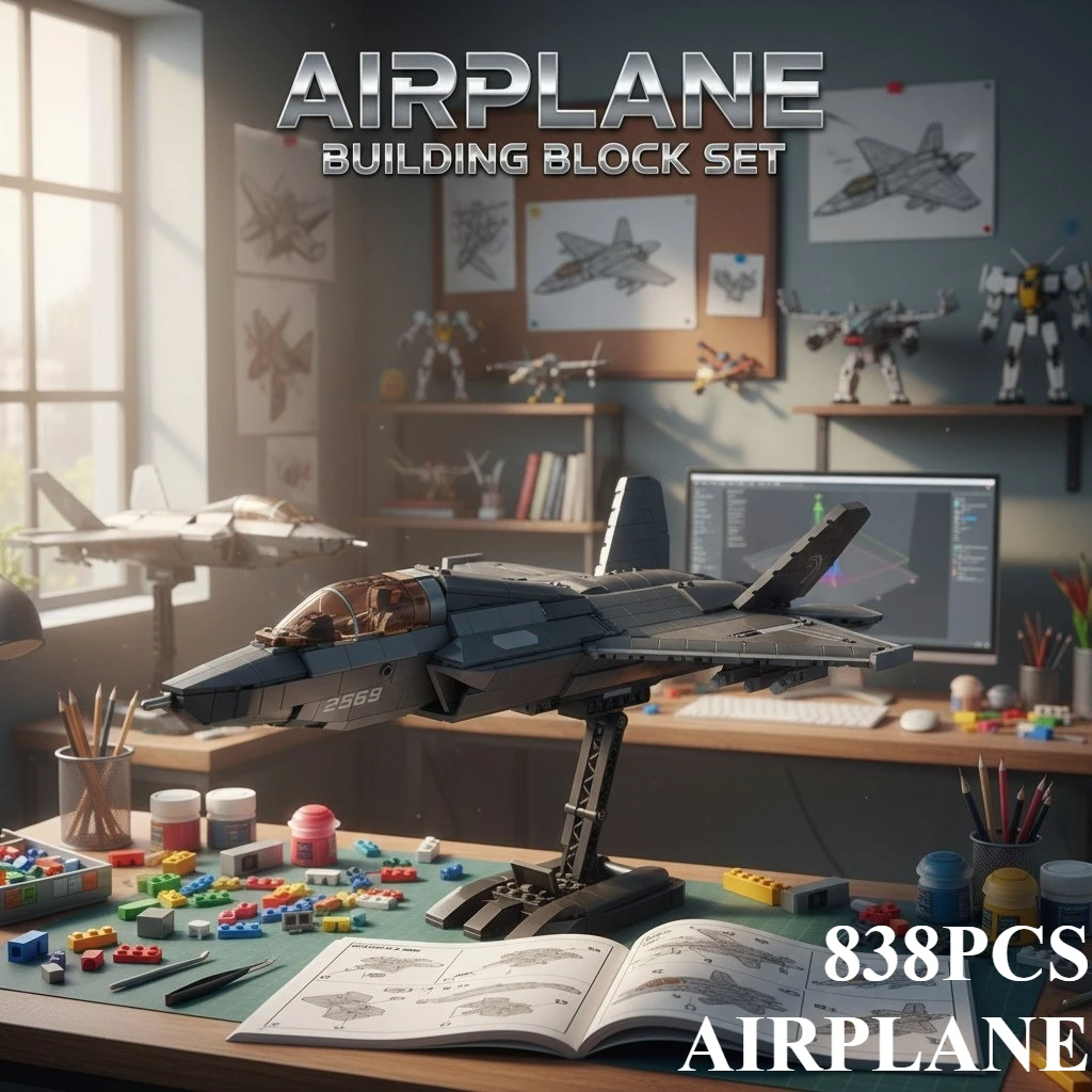 Набор строительных блоков для сборки самолета из 838 деталей - модель для сборки, игрушка для украшения дома, идеальный праздничный подарок для детей и взрослых
Набор строительных блоков для сборки самолета из 838 деталей - модель для сборки, игрушка для украшения дома, идеальный праздничный подарок для детей и взрослых