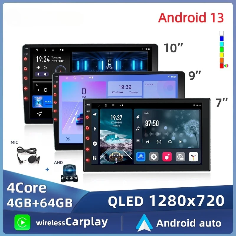 Android13 7 9 10 inch Car Radio GPS 2 din Radio Stereo Receiver Player 64G Multimedia Player wireless CarPlay Android Auto Gift
Android13 7 9 10 inch Car Radio GPS 2 din Radio Stereo Receiver Player 64G Multimedia Player wireless CarPlay Android Auto Gift