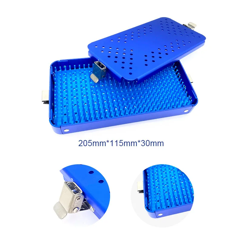 Aluminum Sterilization Tray Case Box with Silicone Pad Dental Eye Surgical Instrument
Aluminum Sterilization Tray Case Box with Silicone Pad Dental Eye Surgical Instrument
