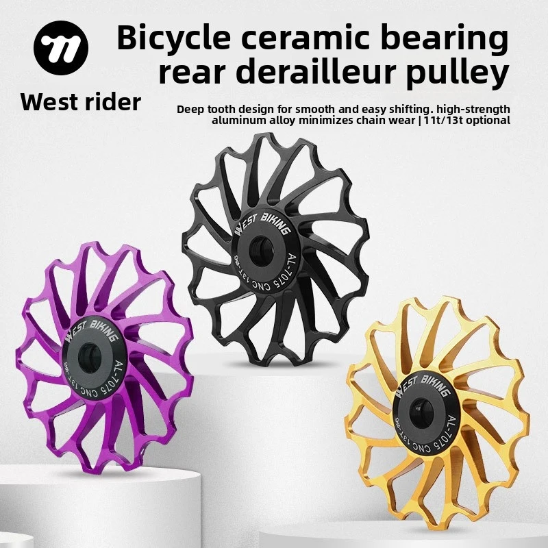 Ceramic MTB Derailleur Pulley 11T 13T, Aluminum Alloy Bearing Jockey Wheel & Tension Pulley for Bicycle
Ceramic MTB Derailleur Pulley 11T 13T, Aluminum Alloy Bearing Jockey Wheel & Tension Pulley for Bicycle