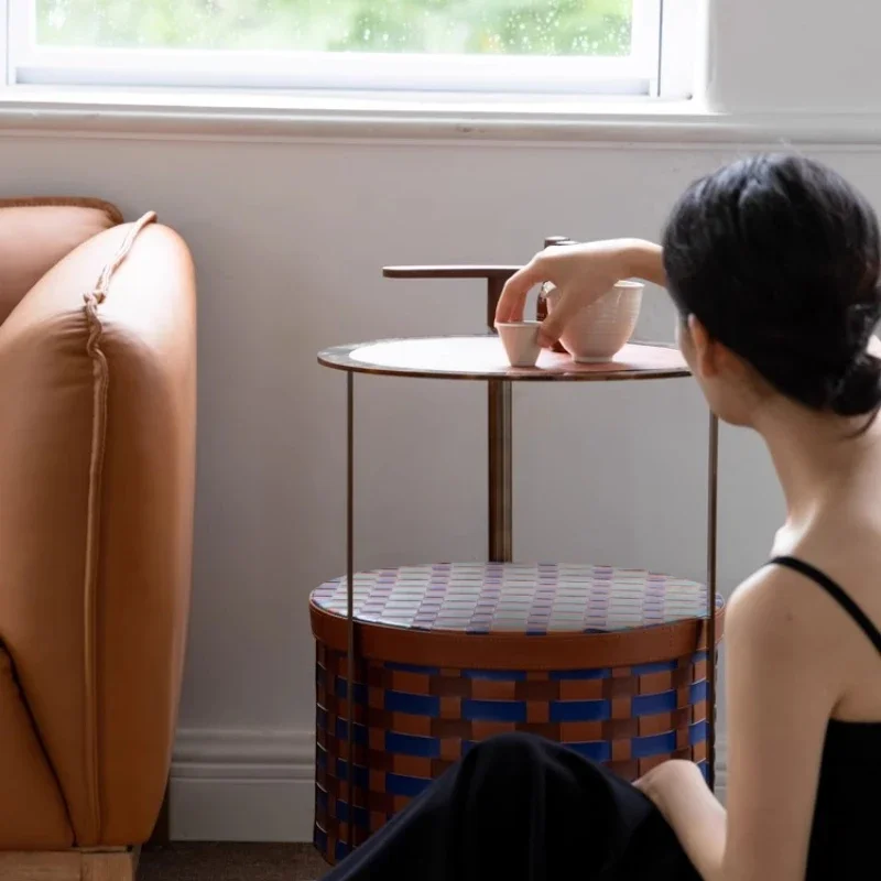 Stainless steel double-layer cart coffee table movable side storage basket
Stainless steel double-layer cart coffee table movable side storage basket