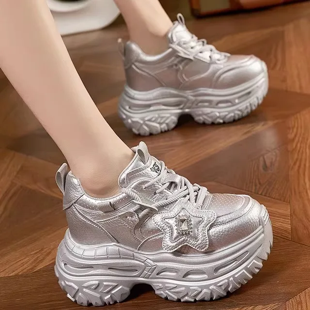Women's Breathable Leather Dad Shoes Fashionable Versatile Thick Bottom Sporty Casual Shoes Low Cut round Toe Comfortable Spr...
Women's Breathable Leather Dad Shoes Fashionable Versatile Thick Bottom Sporty Casual Shoes Low Cut round Toe Comfortable Spr...