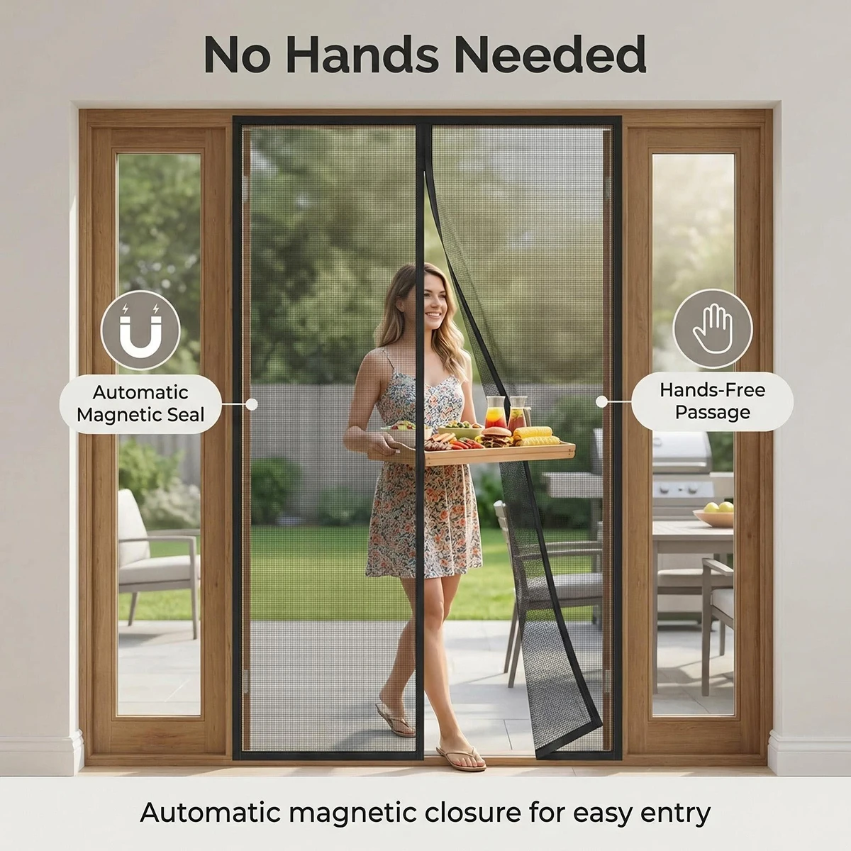 Premium Polyester Black Square Mesh Magnetic Door Curtain, Breathable Auto-Close Pet-Friendly Mosquito Screen
Premium Polyester Black Square Mesh Magnetic Door Curtain, Breathable Auto-Close Pet-Friendly Mosquito Screen