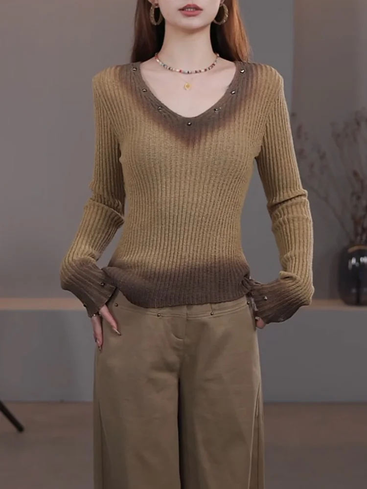 Korean Sle V-Ne Knitted Sweater with Belt Women's Ele Faionable Autumn New Arrival plus Size Age-Defng Top
Korean Sle V-Ne Knitted Sweater with Belt Women's Ele Faionable Autumn New Arrival plus Size Age-Defng Top