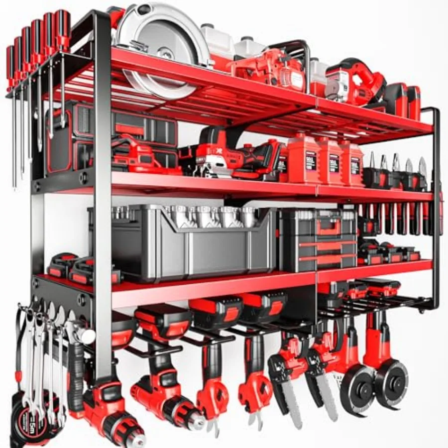 Upgrade Large power tool organizer Wall Mount, 4 Layers Heavy Duty Metal Loads 400lbs Power Tool Hanger Shelf Battery Storage w
Upgrade Large power tool organizer Wall Mount, 4 Layers Heavy Duty Metal Loads 400lbs Power Tool Hanger Shelf Battery Storage w