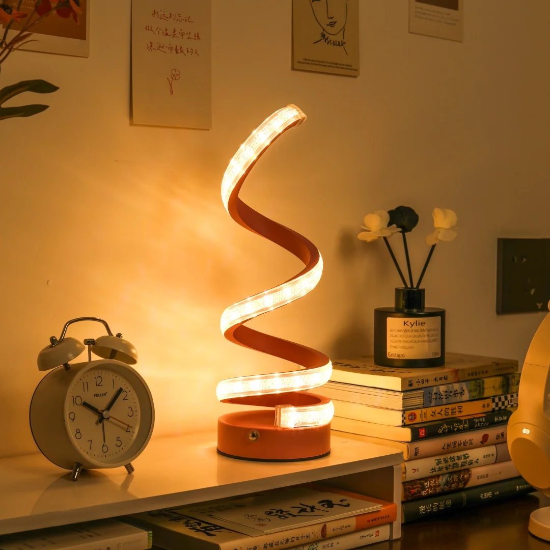 1PC Unique Creative S-Shaped Outer Glow Three-Color Gradient LED Touch Sensing Lamp Rechargeable Desk Lamp
1PC Unique Creative S-Shaped Outer Glow Three-Color Gradient LED Touch Sensing Lamp Rechargeable Desk Lamp