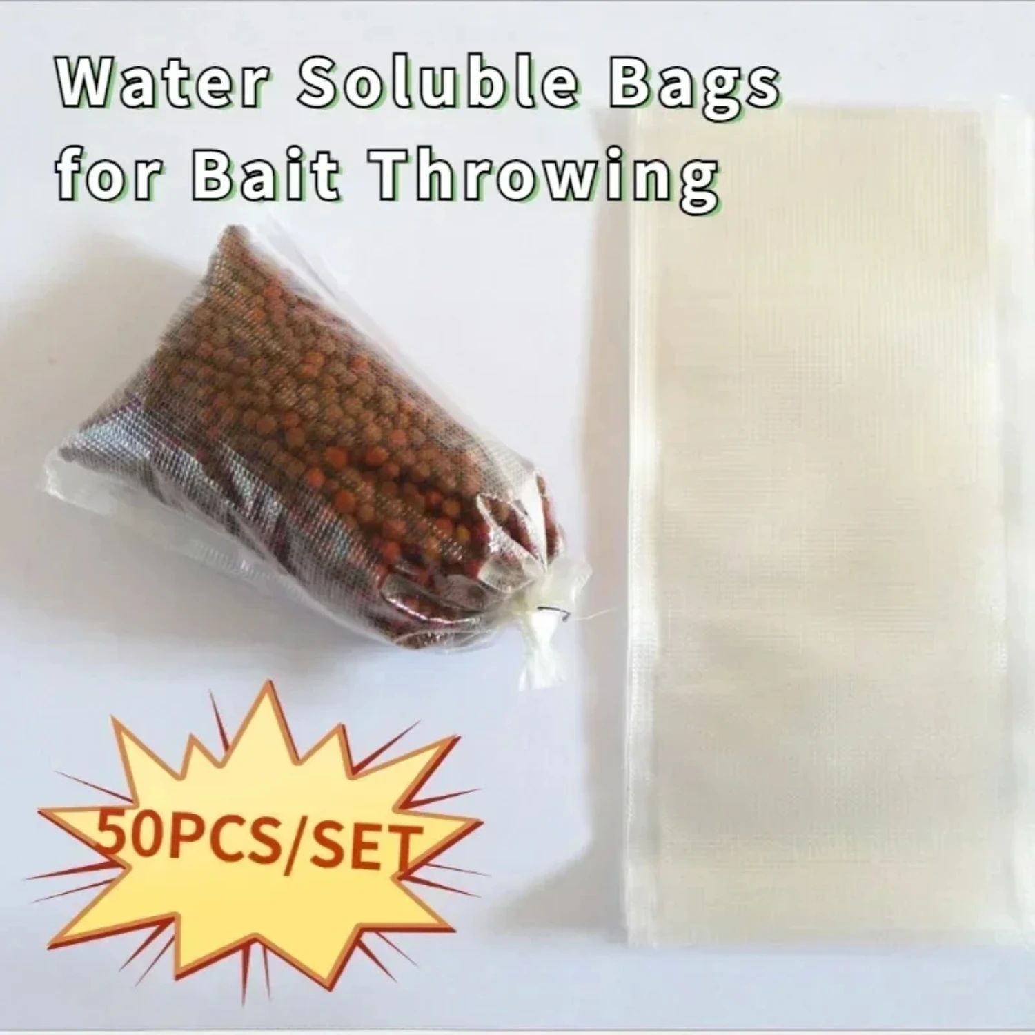 50PCS Multisize PVA Water Soluble Bags Bait Thrower Outdoor Fishing Tackle Instant Precise Nesting Tools Supplies Accessories
50PCS Multisize PVA Water Soluble Bags Bait Thrower Outdoor Fishing Tackle Instant Precise Nesting Tools Supplies Accessories